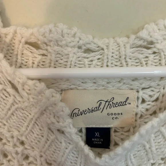 Universal Thread Ivory Crochet Sweater - Picture 5 of 5